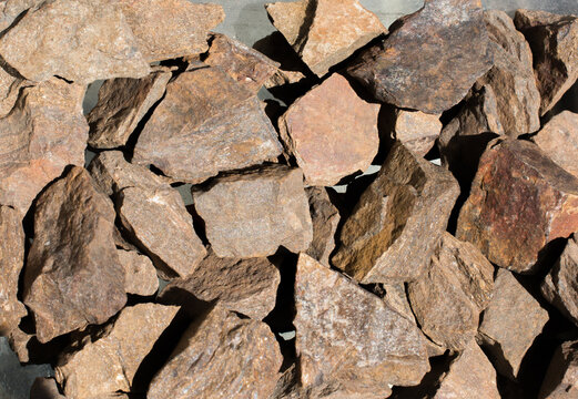 Bronzite gemstone as natural mineral rock
