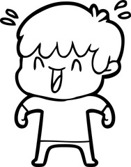 cartoon laughing boy