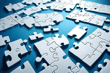 jigsaw puzzle with missing piece - Powered by Adobe