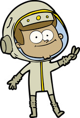 happy astronaut cartoon