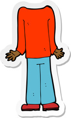 sticker of a cartoon male body
