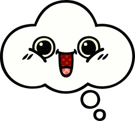 comic book style cartoon of a thought bubble