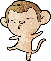 cartoon suspicious monkey
