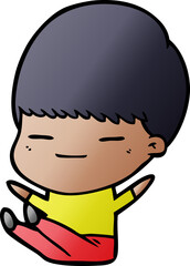 cartoon smug boy