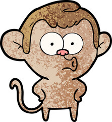 cartoon surprised monkey