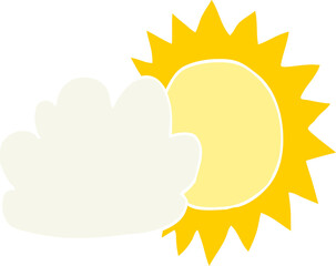 flat color style cartoon weather