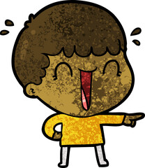 laughing cartoon man pointing finger