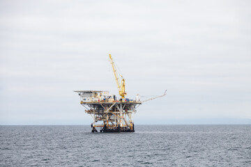 Oil platform in the sea