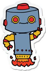 sticker of a cartoon robot
