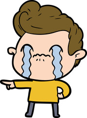 cartoon man crying