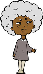 cartoon old lady