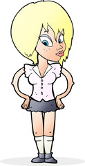 cartoon woman with hands on hips