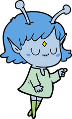 cartoon alien girl