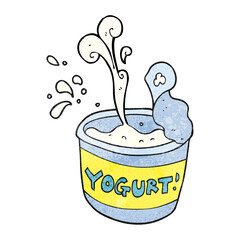 freehand textured cartoon yogurt