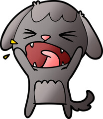 cute cartoon dog barking