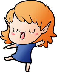 cartoon elf girl