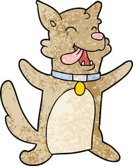 Obraz na płótnie Canvas cartoon happy dog