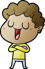 laughing cartoon man
