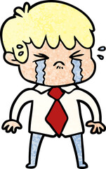 cartoon boy crying