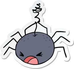 sticker of a cartoon spider