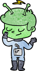 friendly cartoon spaceman