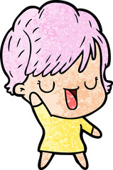 cartoon woman talking