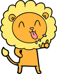 happy cartoon lion
