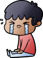 cartoon boy crying