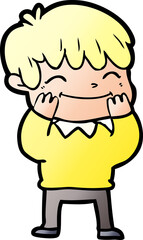 cartoon happy boy
