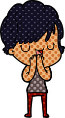 cartoon woman talking