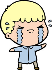 cartoon man crying