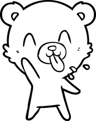rude cartoon bear