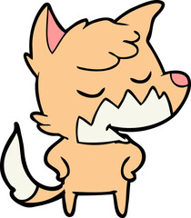 friendly cartoon fox