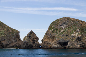 Rock formations at Anacapa Island at Channel Islands National Park, California