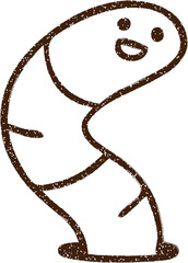 Happy Snake Charcoal Drawing