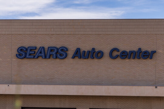 Tucson, Arizona, USA - September 28, 2023: Sears auto sign. 