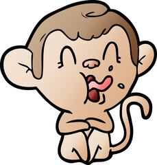crazy cartoon monkey