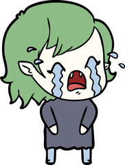 cartoon crying vampire girl