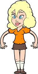 cartoon pretty woman