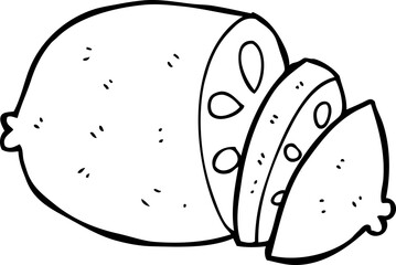 cartoon sliced lemon