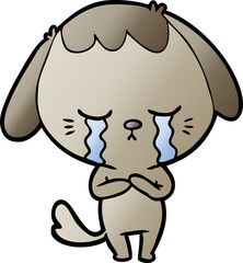 cartoon crying dog