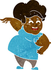 cartoon overweight woman