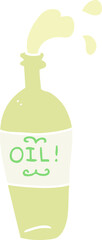 flat color illustration of oil