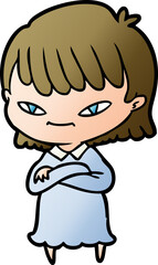 cartoon woman