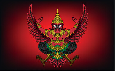 Obraz premium Garuda mythological figure present in the myths of Hinduism