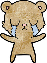 crying cartoon bear