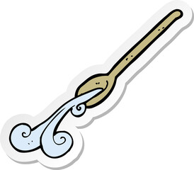 sticker of a cartoon wooden spoon
