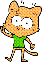 cartoon surprised cat