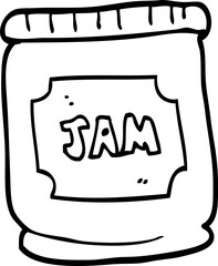 line drawing cartoon jam pot