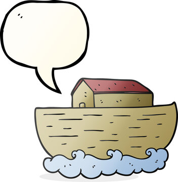 recommend clip art: freehand drawn speech bubble cartoon noah's ark